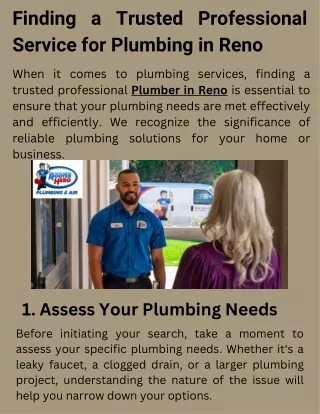 Finding a Trusted Professional Service for Plumbing in Reno