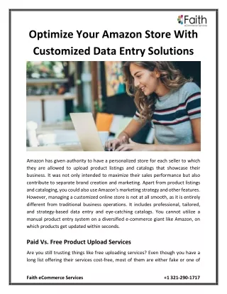 Optimize Your Amazon Store With Customized Data Entry Solutions