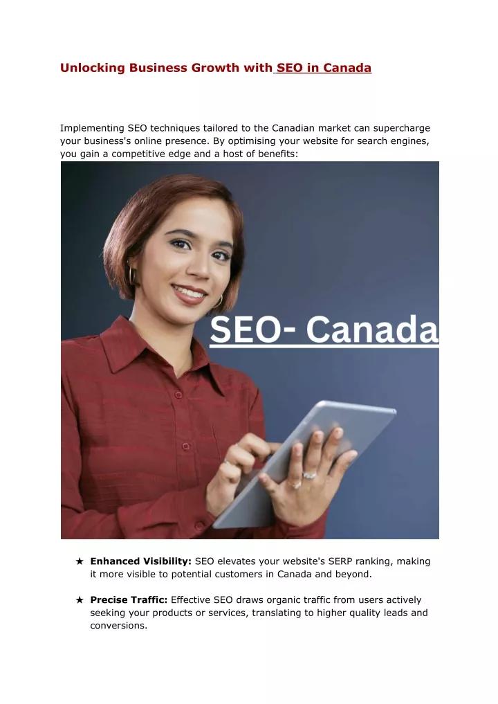 unlocking business growth with seo in canada
