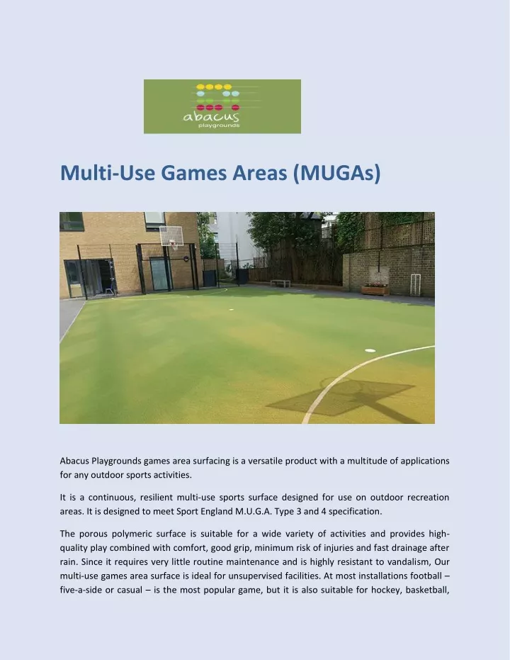 multi use games areas mugas