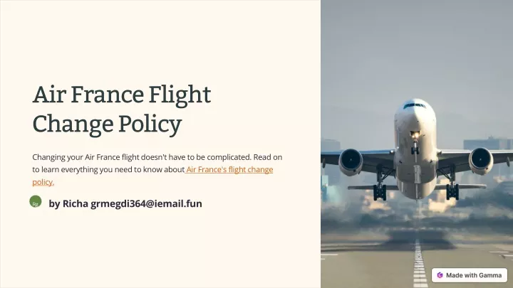 air france flight change policy