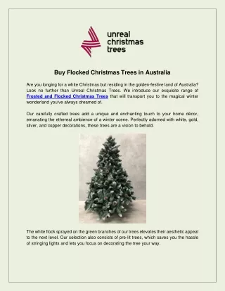 Buy Flocked Christmas Trees in Australia