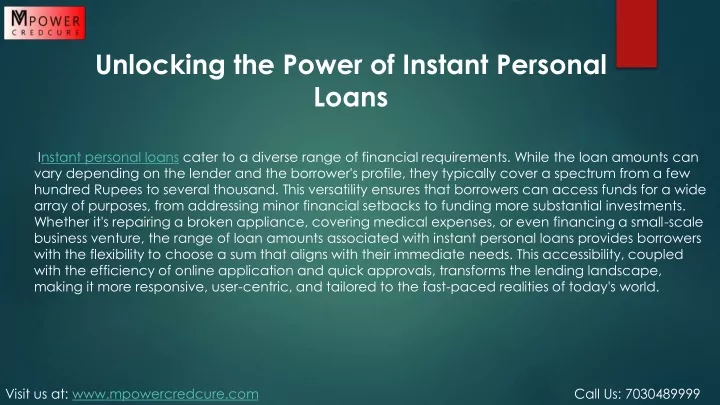 unlocking the power of instant personal loans