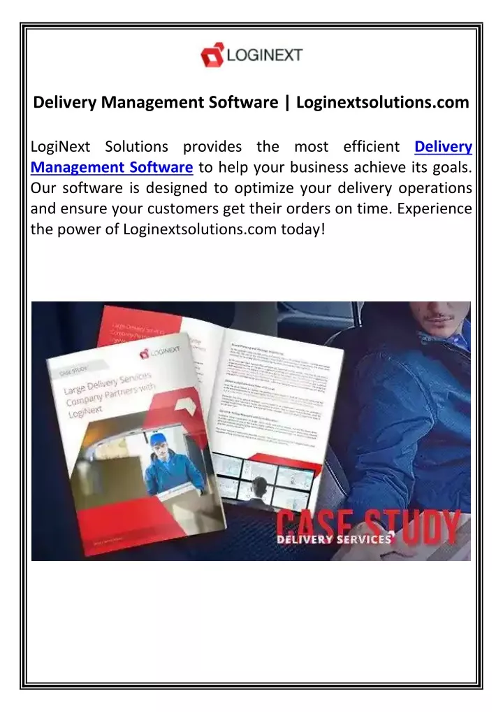 delivery management software loginextsolutions com