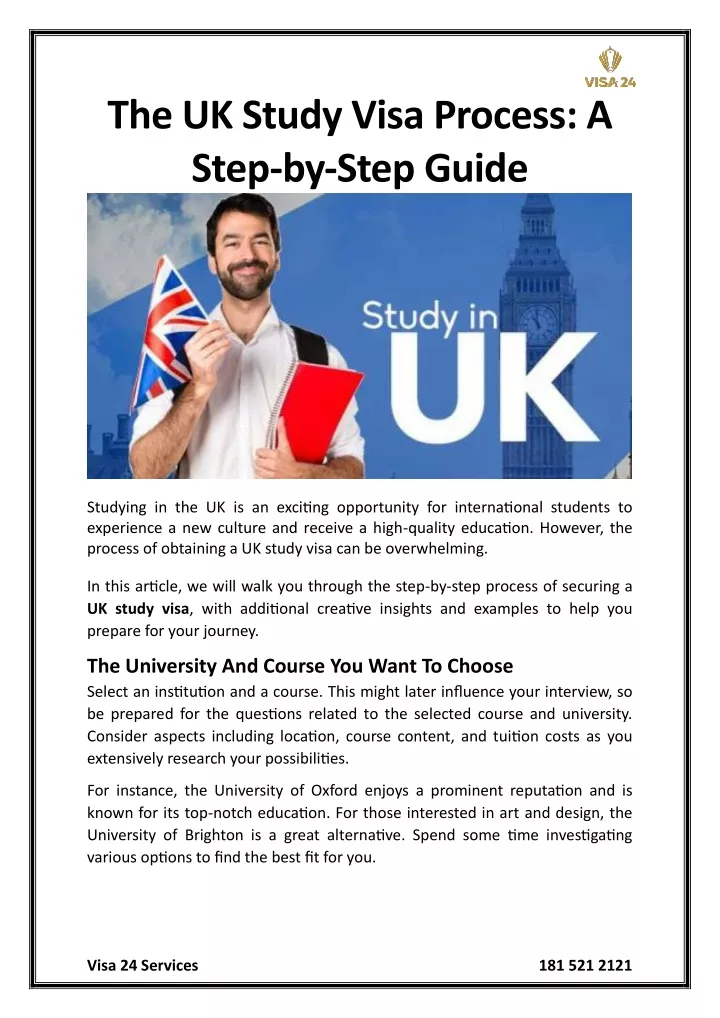 the uk study visa process a step by step guide