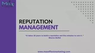 Online Reputation Management