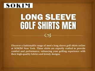 Long Sleeve Golf Shirt Men