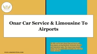 Best Limousine Service Stamford CT - Onar Services