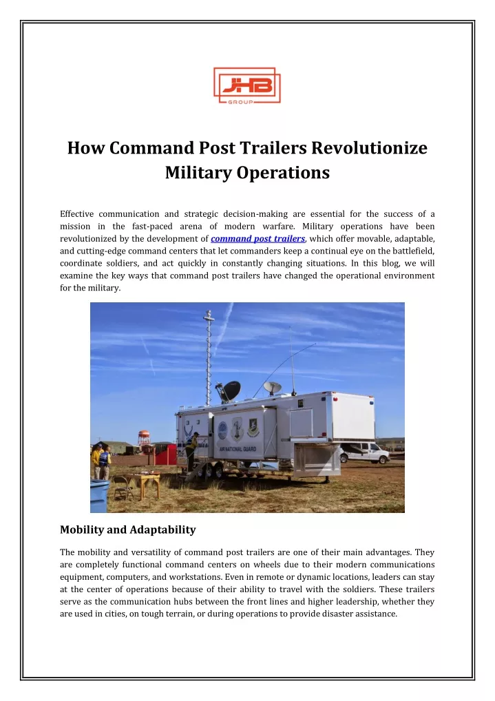 how command post trailers revolutionize military