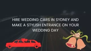Hire Wedding cars Sydney