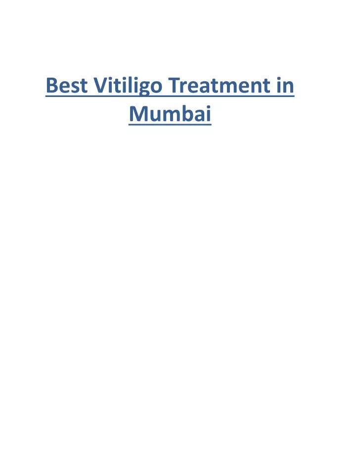 best vitiligo treatment in mumbai