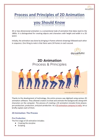 Process and Principles of 2D Animation you Should Know