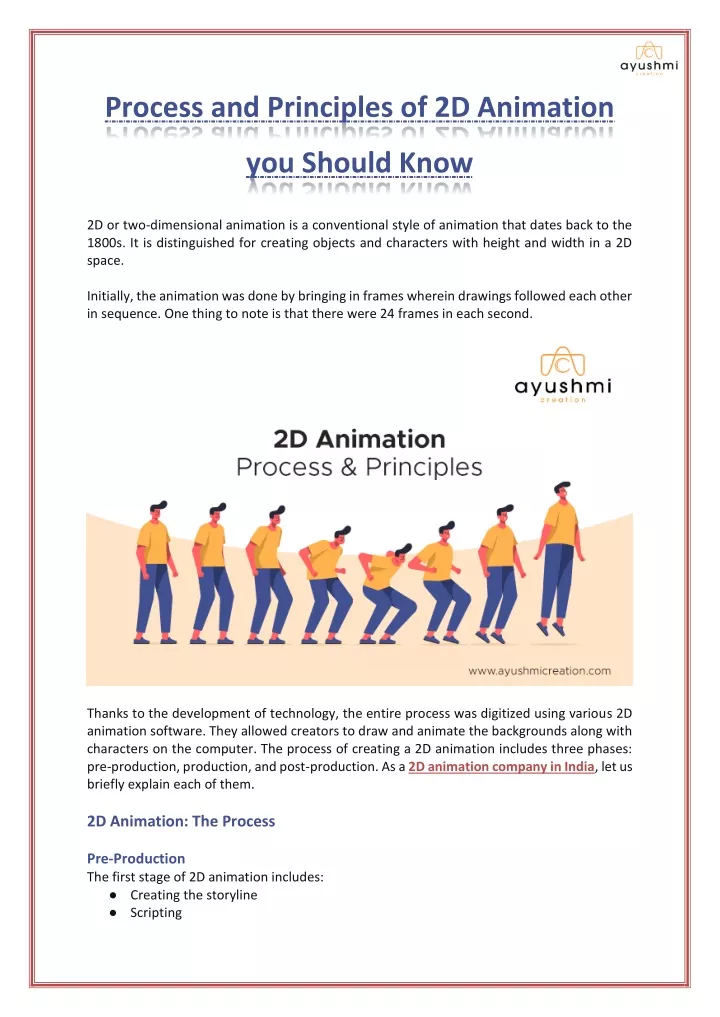 process and principles of 2d animation