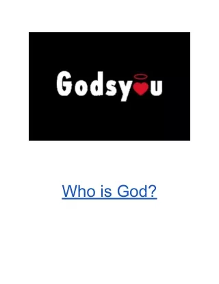 Who is God?