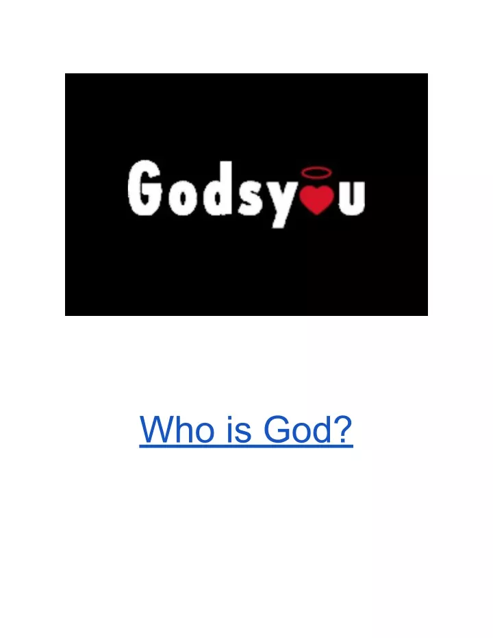 who is god