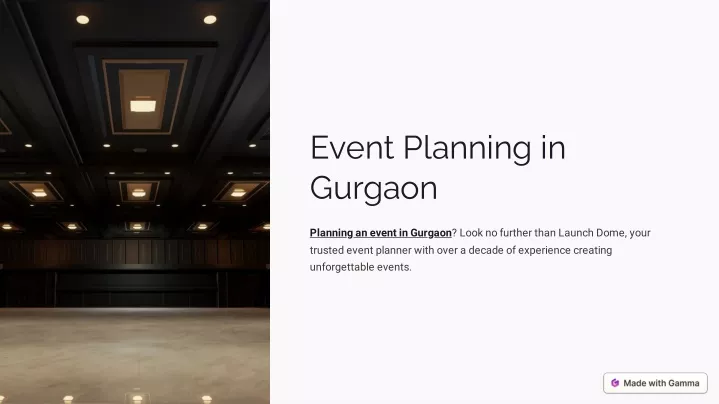event planning in gurgaon