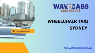 Wheelchair Accessible Taxi | Wheelchair Taxi Sydney