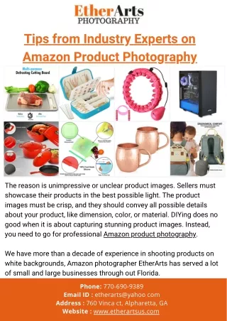Tips from Industry Experts on Amazon Product Photography