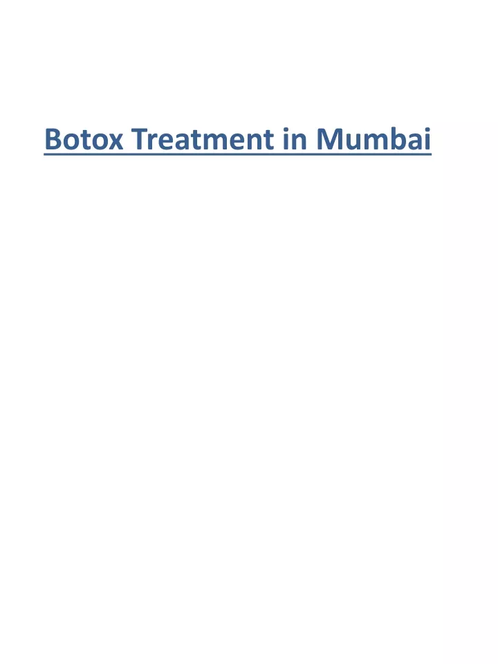botox treatment in mumbai