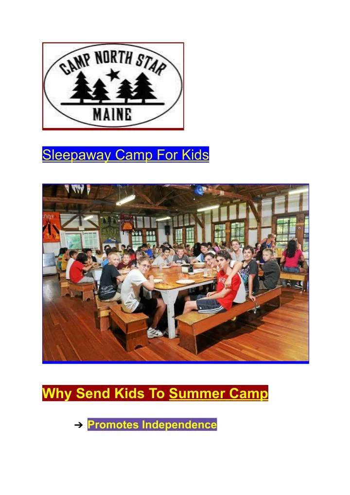 sleepaway camp for kids