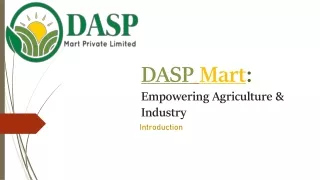 DASP Mart - A Perfect Solution for Agriculture & Industrial Equipment