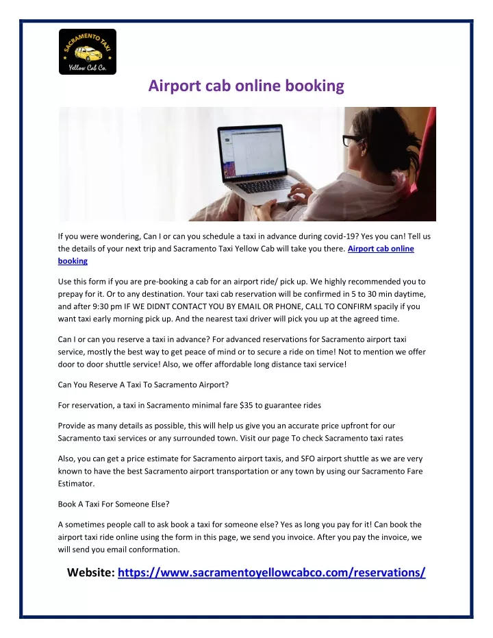 airport cab online booking