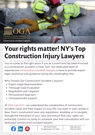 Your rights matter! NY's Top Construction Injury Lawyers