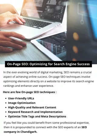 on page seo optimizing for search engine success