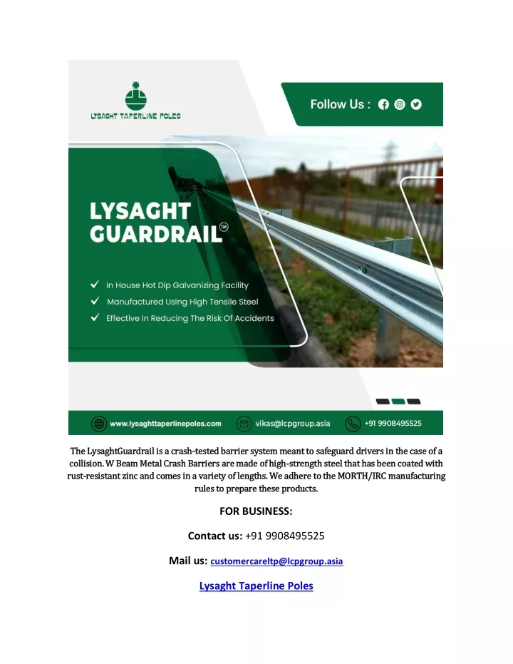 the lysaghtguardrail the lysaghtguardrail