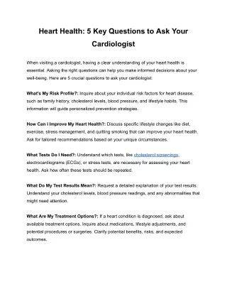 Heart Health_ 5 Key Questions to Ask Your Cardiologist