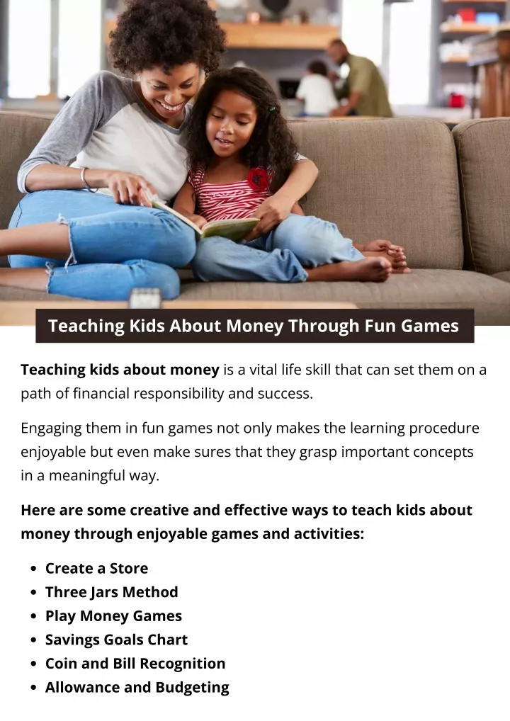 teaching kids about money through fun games