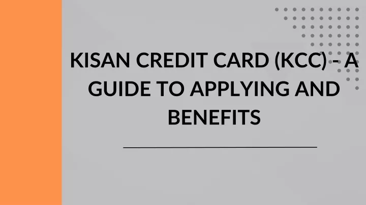 kisan credit card kcc a guide to applying
