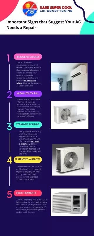 Important Signs that Suggest Your AC Needs a Repair