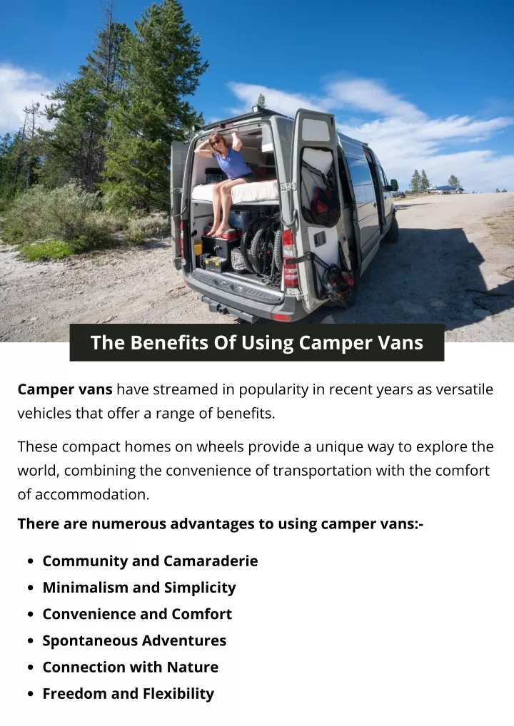 the benefits of using camper vans