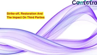 strike off restoration and the impact on third