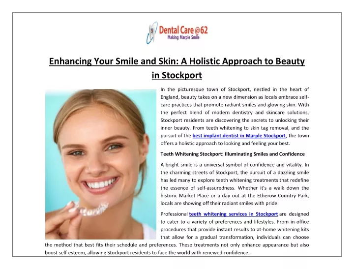 enhancing your smile and skin a holistic approach