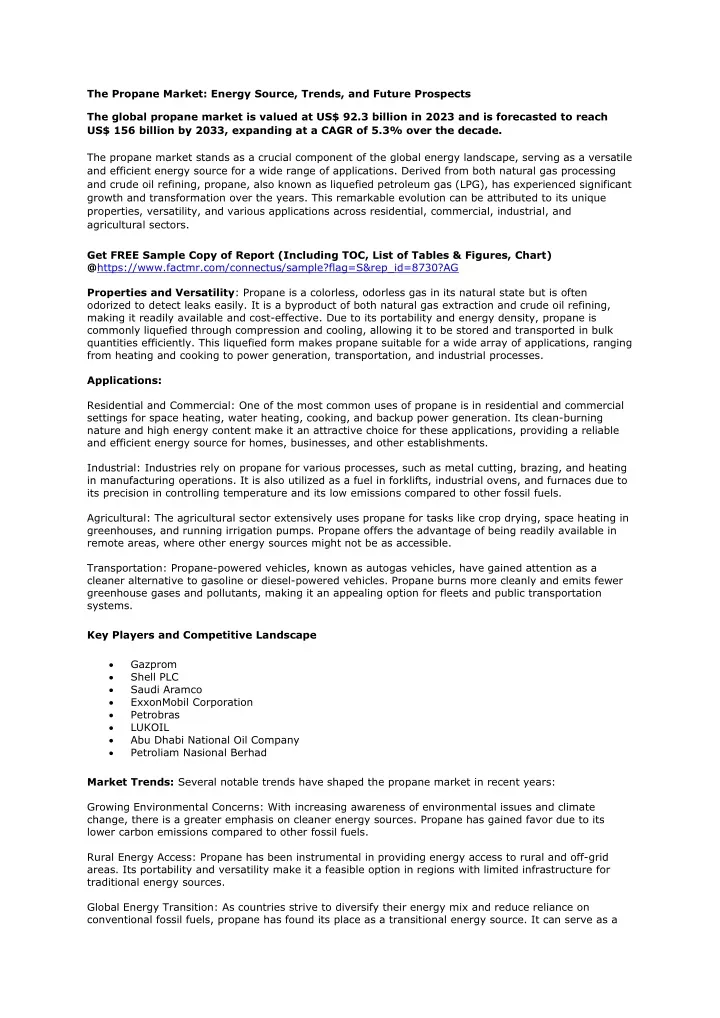 the propane market energy source trends