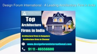 Design Forum International - A Leading Architecture Firm in India