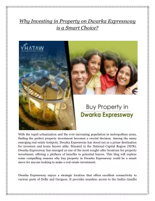 Why Investing in Property on Dwarka Expressway is a Smart Choice?