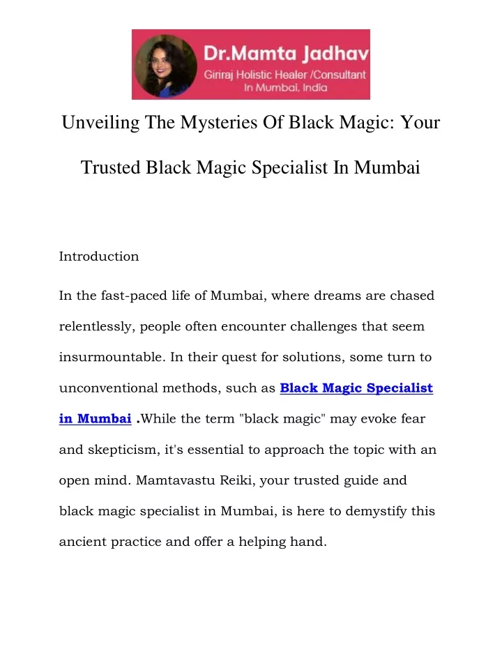 unveiling the mysteries of black magic your