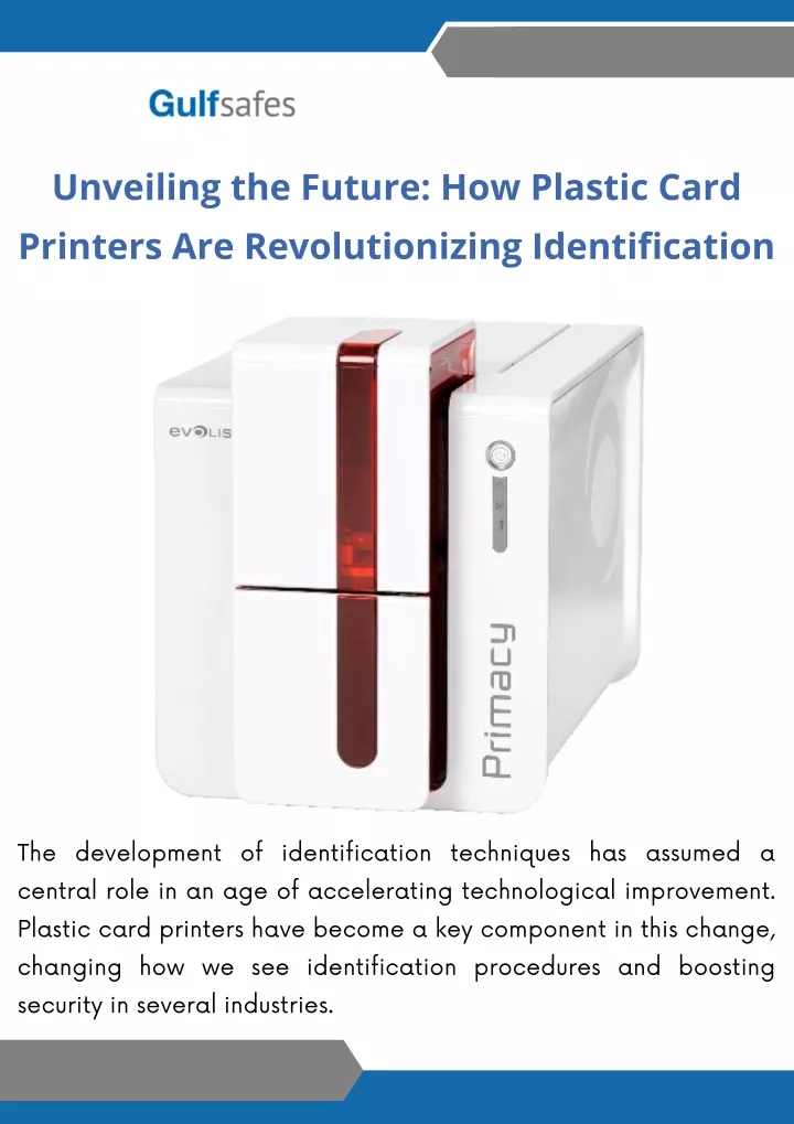 unveiling the future how plastic card printers