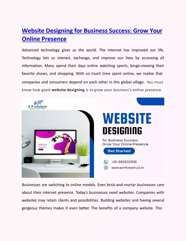 website designing for business success grow your online presence