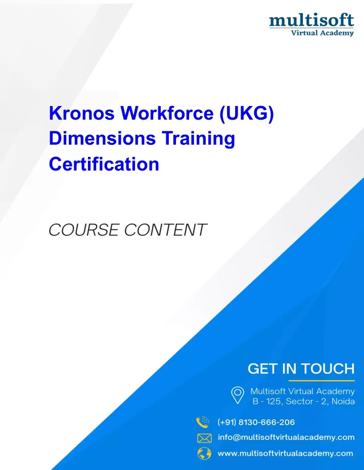 kronos workforce ukg dimensions training