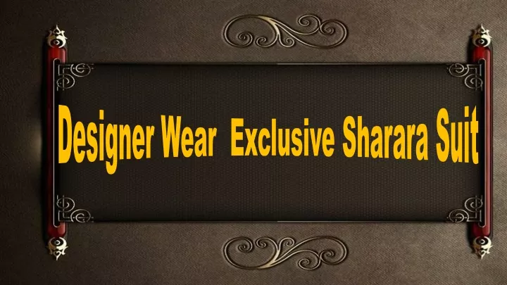 designer wear exclusive sharara suit