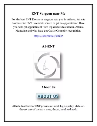 ent surgeon near me