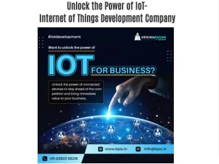 Unlock the Power of IoT- Internet of Things Development Company