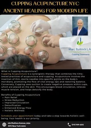 Cupping Acupuncture NYC: Ancient Healing for Modern Life