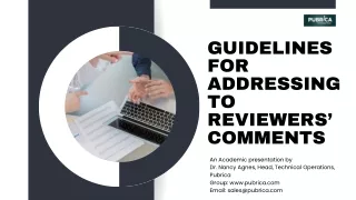Manuscript review guidelines | Address Reviewer Comments | Respond to reviewer