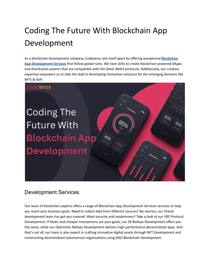 coding the future with blockchain app development