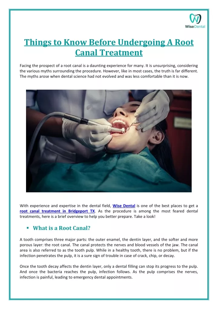 things to know before undergoing a root canal